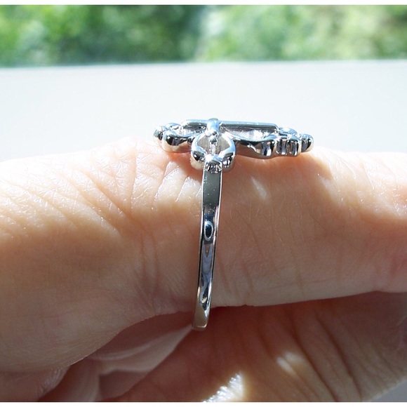 925 STERLING SILVER Cross High Polished Ring - Picture 5 of 14